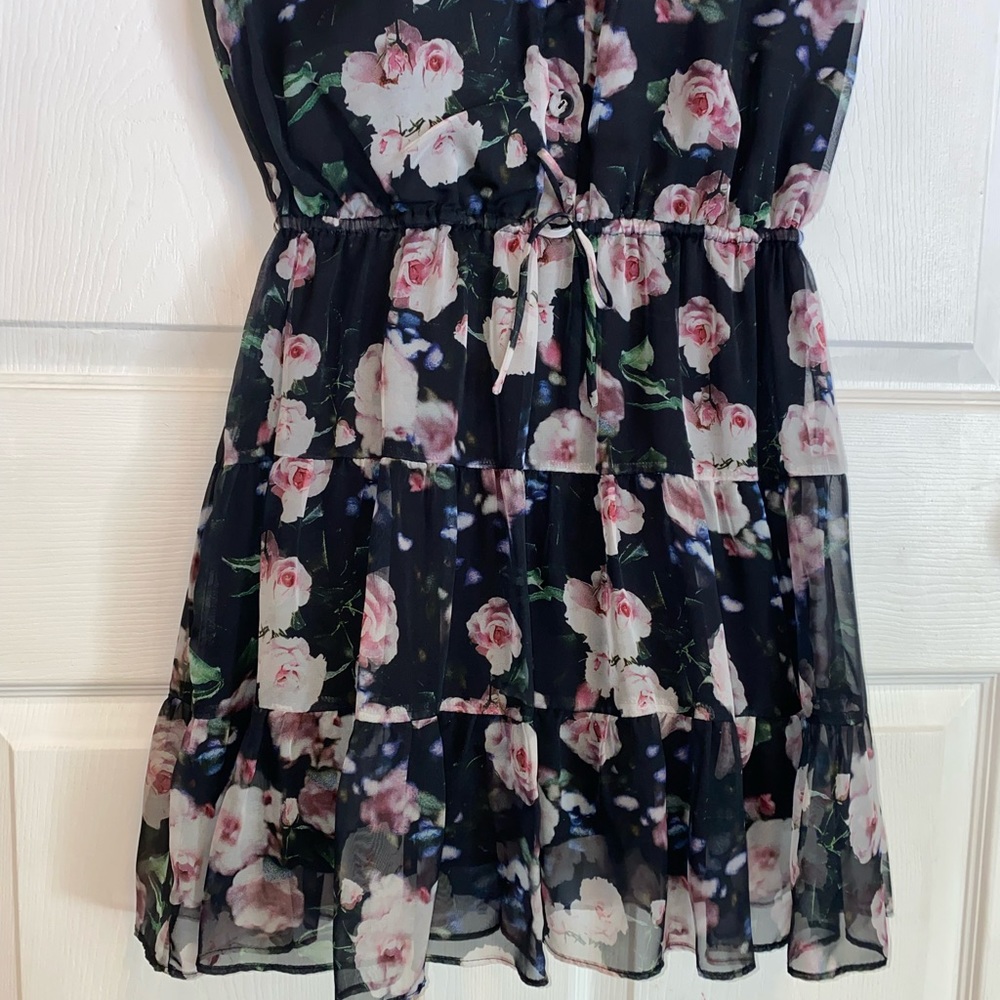 Rebecca Minkoff Black Floral Dress. - Picture 4 of 7
